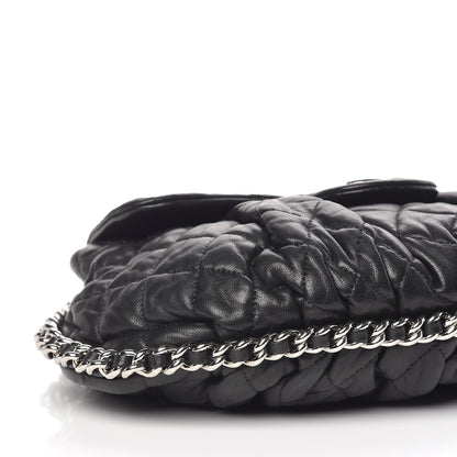 Chanel Washed Lambskin Quilted Medium Chain Around Messenger Black 9 of 11