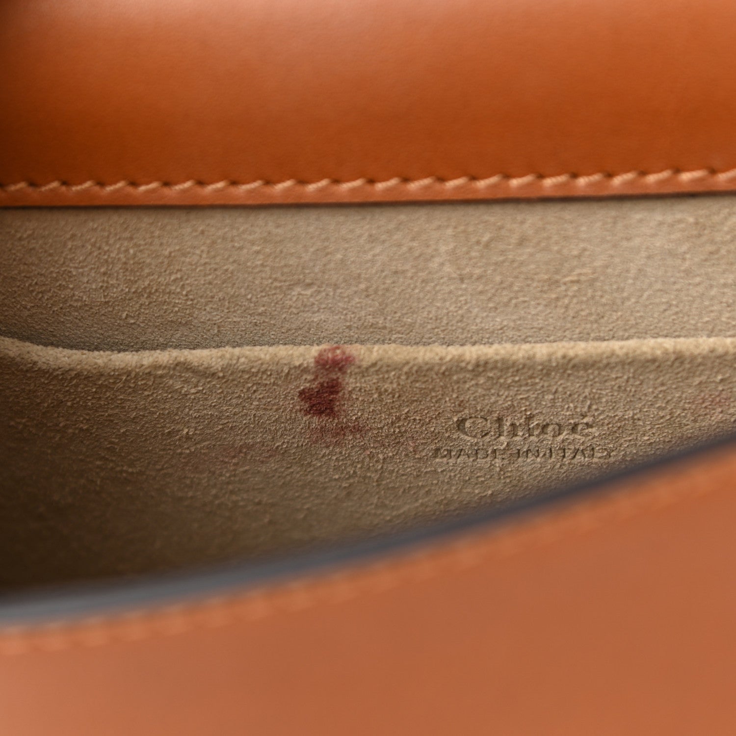 Chloe Calfskin Suede Small Nile Bracelet Bag Caramel 11 of 11