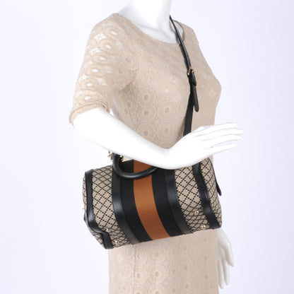 Gucci Diamante Vintage Web Small Boston Black 2 of 8
