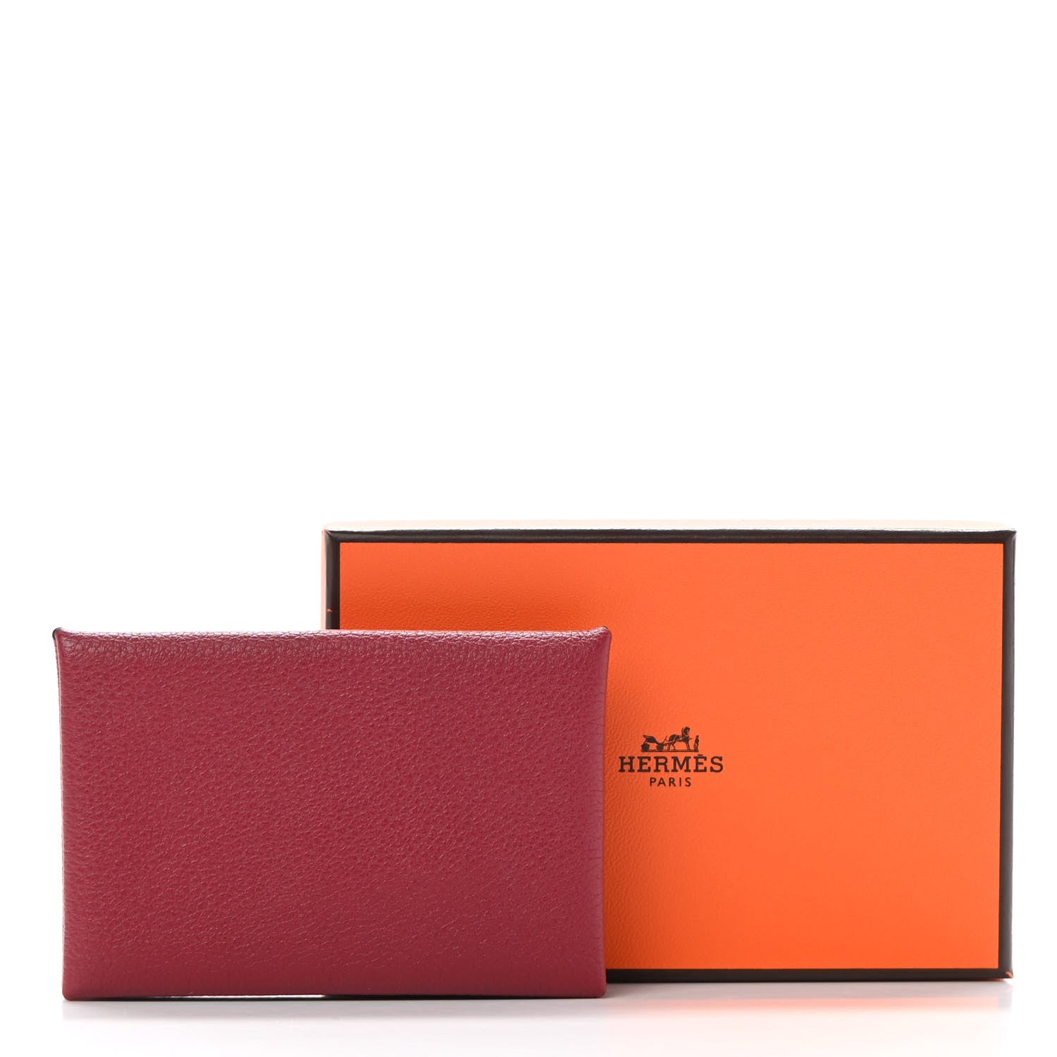 Hermes Evercolor Calvi Card Case Rouge Grenat 8 of 8