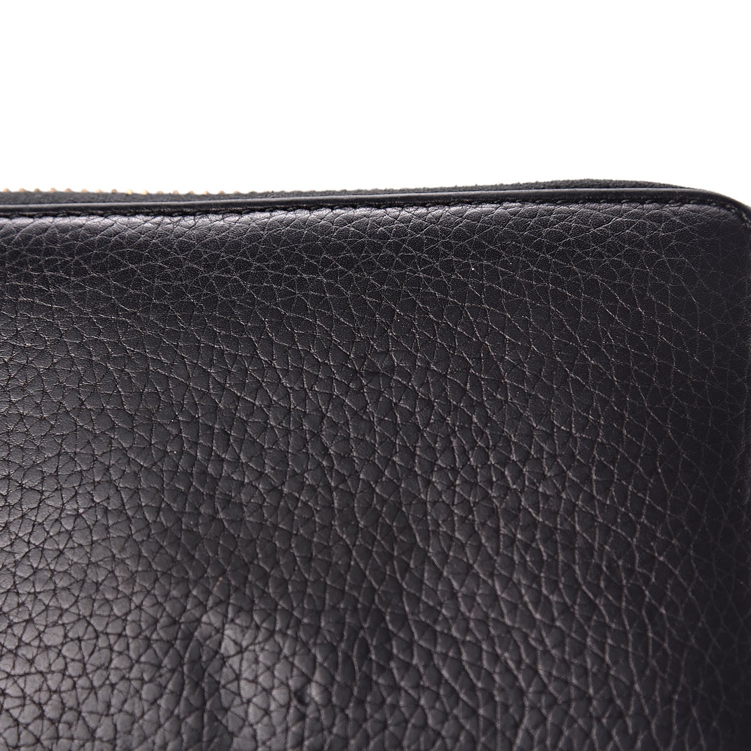 Gucci Pebbled Calfskin Medium Soho Zip Around Wallet Black 12 of 13