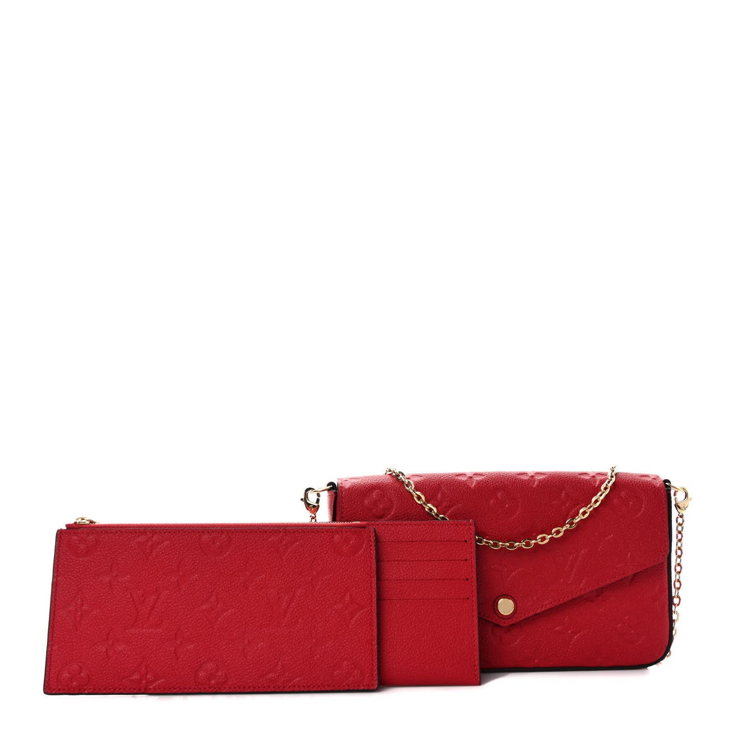 Empreinte Pochette Felicie Chain Wallet Scarlet