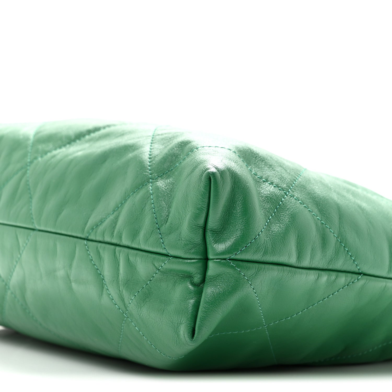 Chanel Shiny Calfskin Quilted Small Chanel 22 Green 11 of 14