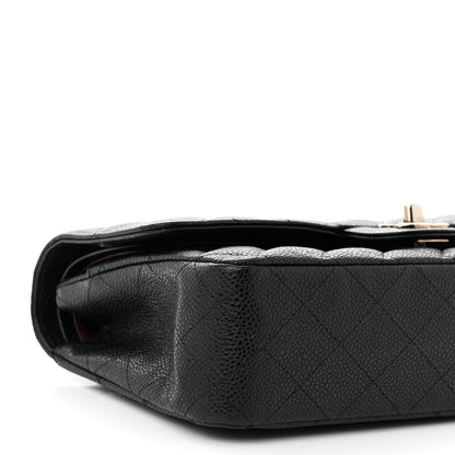 Chanel Caviar Quilted Medium Double Flap Black 9 of 10