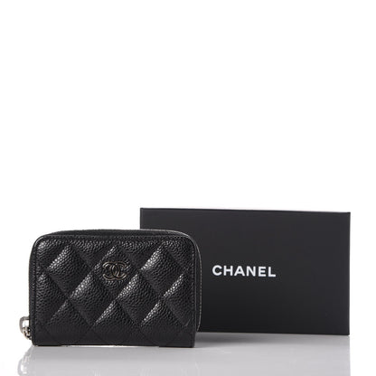 Chanel Caviar Quilted Zip Coin Purse Black 8 of 8