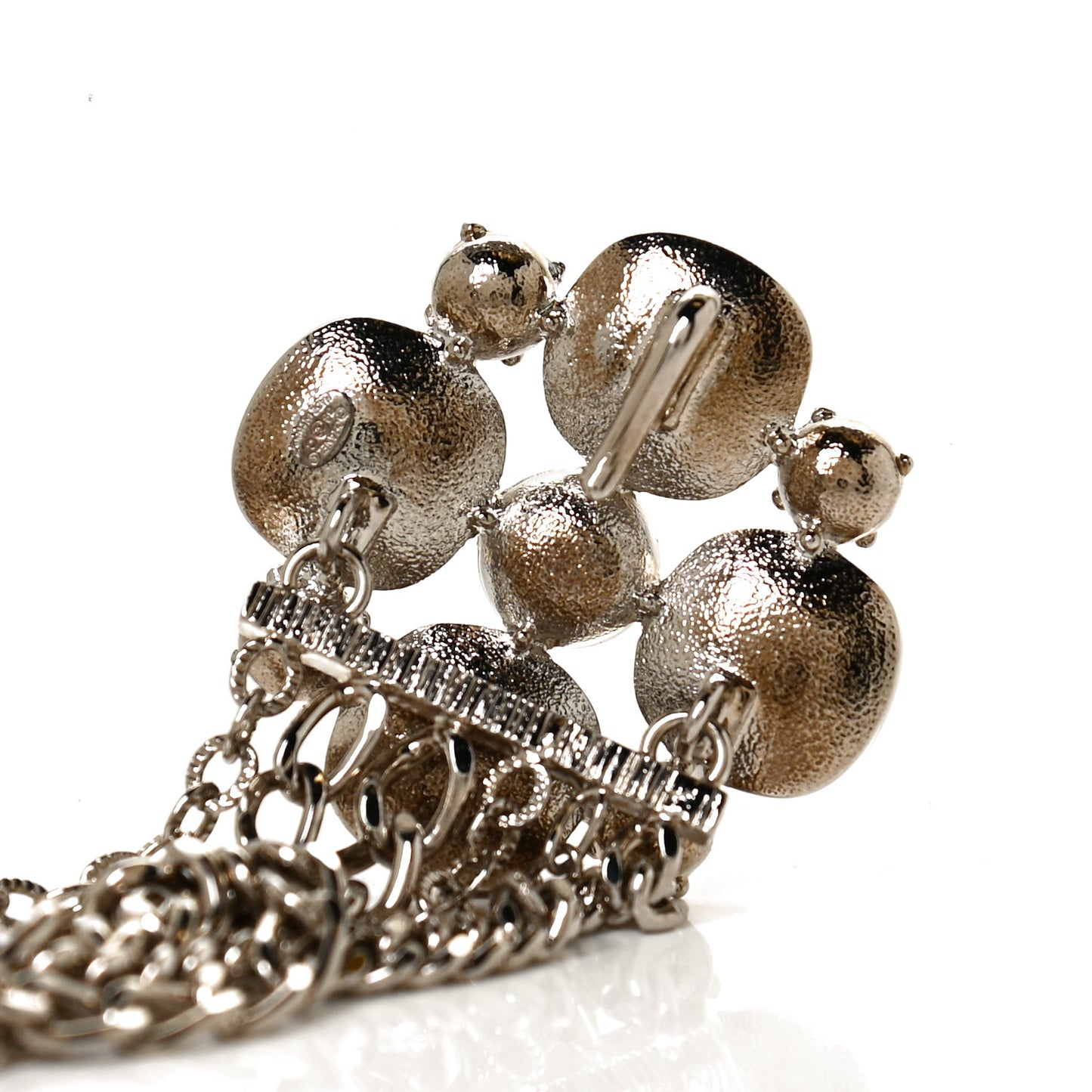 Crystal CC Multi Strand Chain Belt Silver