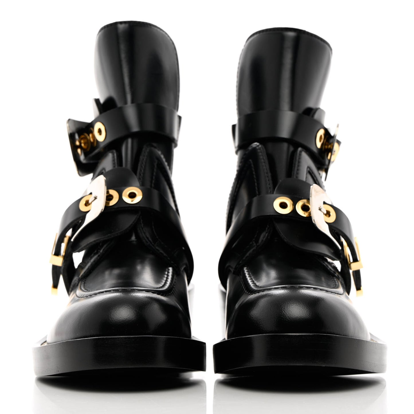 Brushed Calfskin Ceinture Ankle Boots 39.5 Black
