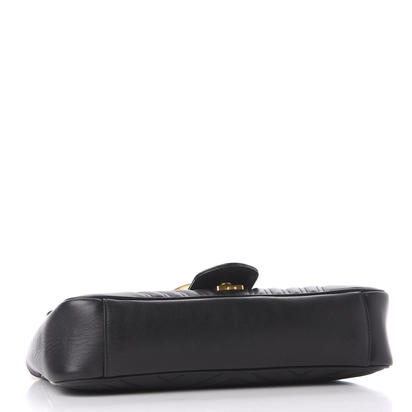 Calfskin Matelasse Medium GG Marmont Shoulder Bag Black
