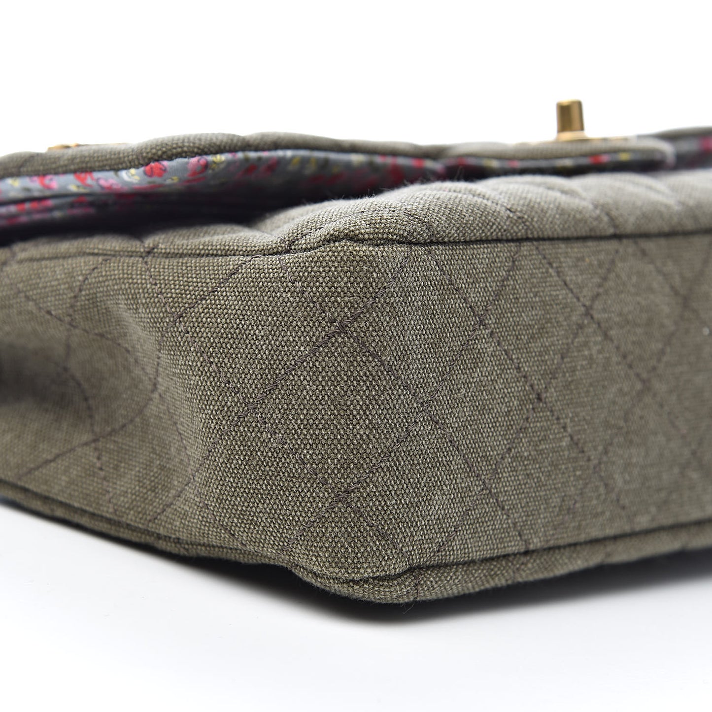 Toile Quilted Medium Cuba Double Flap Khaki