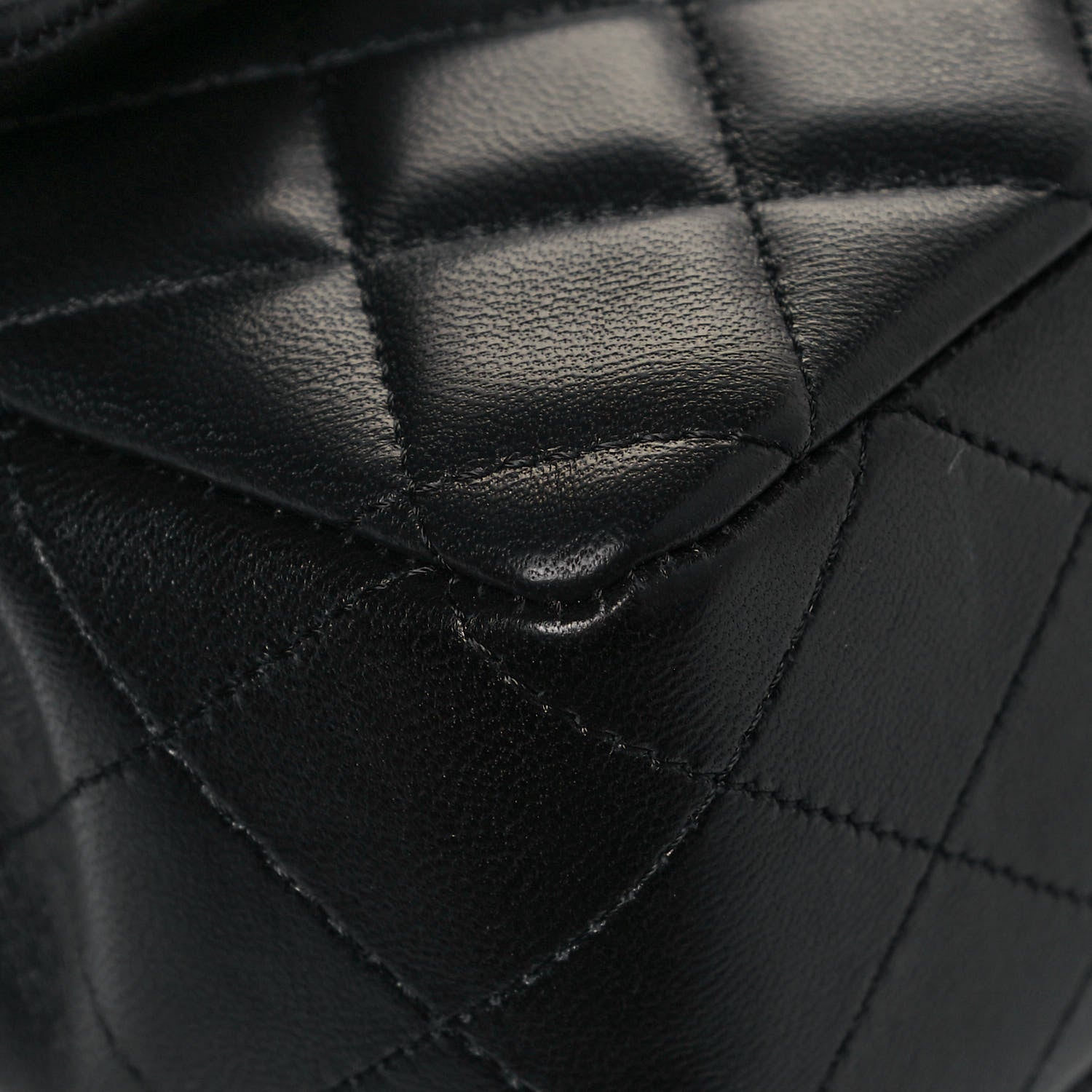 Chanel Lambskin Quilted Mini Rectangular Flap Black 9 of 11