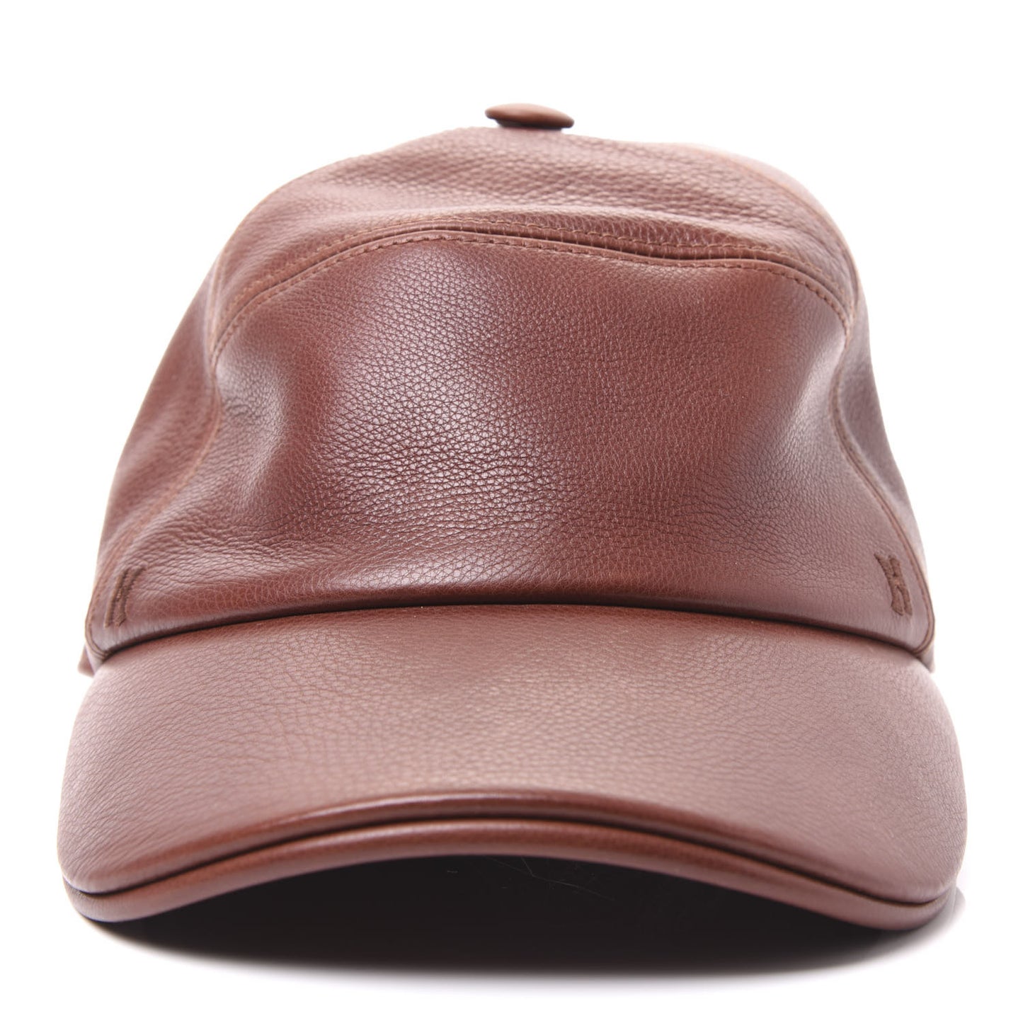Grained Calfskin Mens Hat 60 Brown