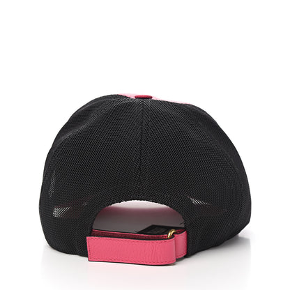 Gucci Cripto Calfskin Logo Baseball Hat L Fuxia Black 3 of 7