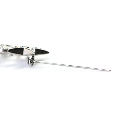 Chanel Ruthenium Crystal CC Moon Star Brooch Grey 3 of 5