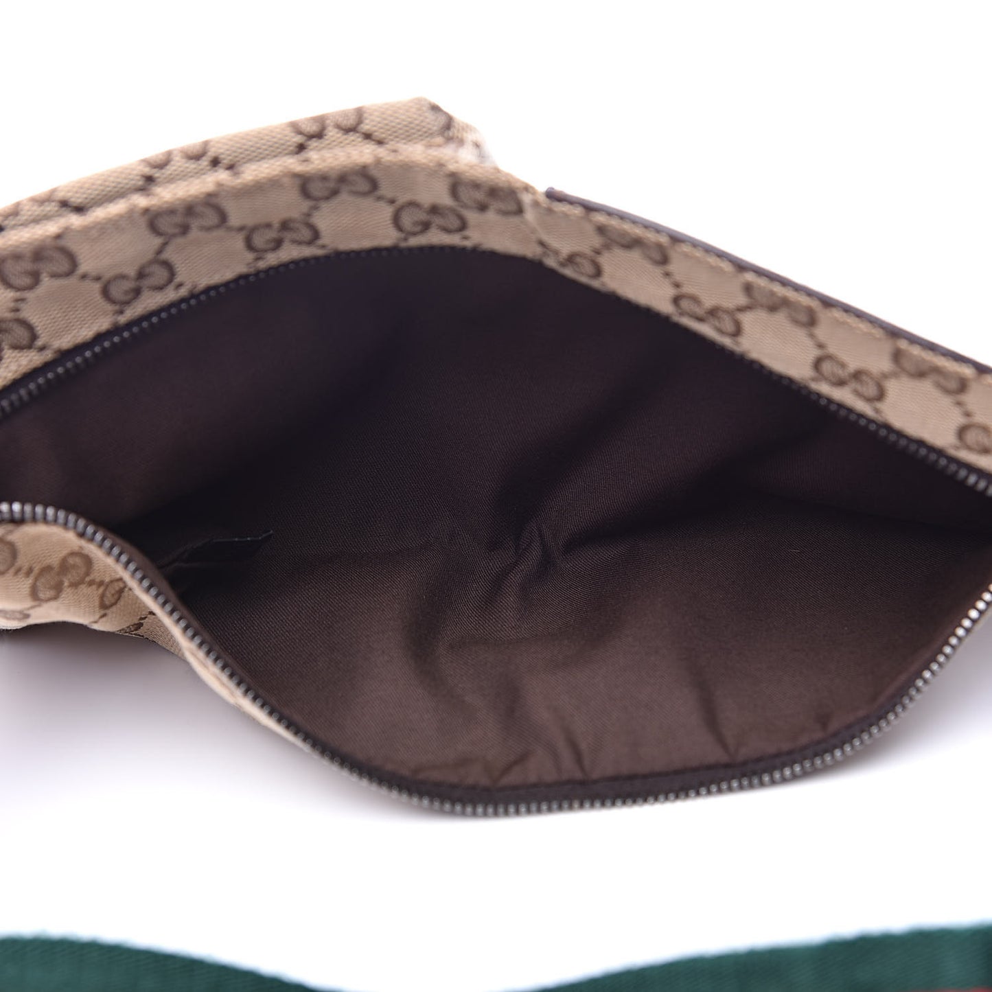 Monogram Web Belt Bag Dark Brown