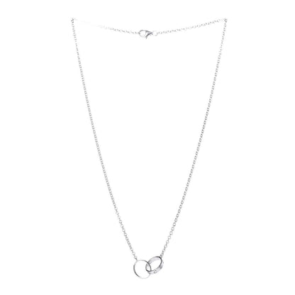 Cartier 18K White Gold Interlocking LOVE Necklace 3 of 7