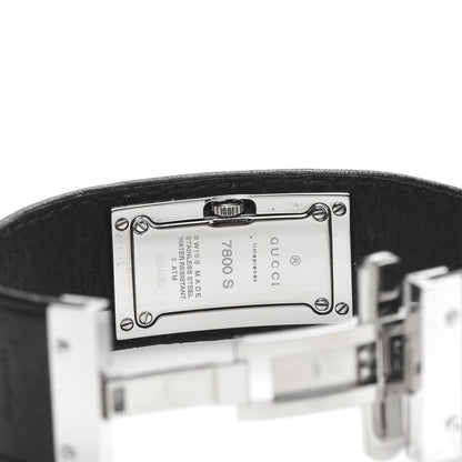 Gucci Stainless Steel Calfskin 18mm 7800S Quartz Watch Black 6 of 7