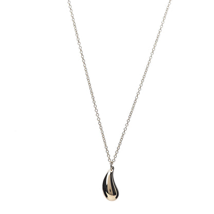 Tiffany 18K Yellow Gold 12mm Elsa Peretti Teardrop Pendant Necklace 1 of 7