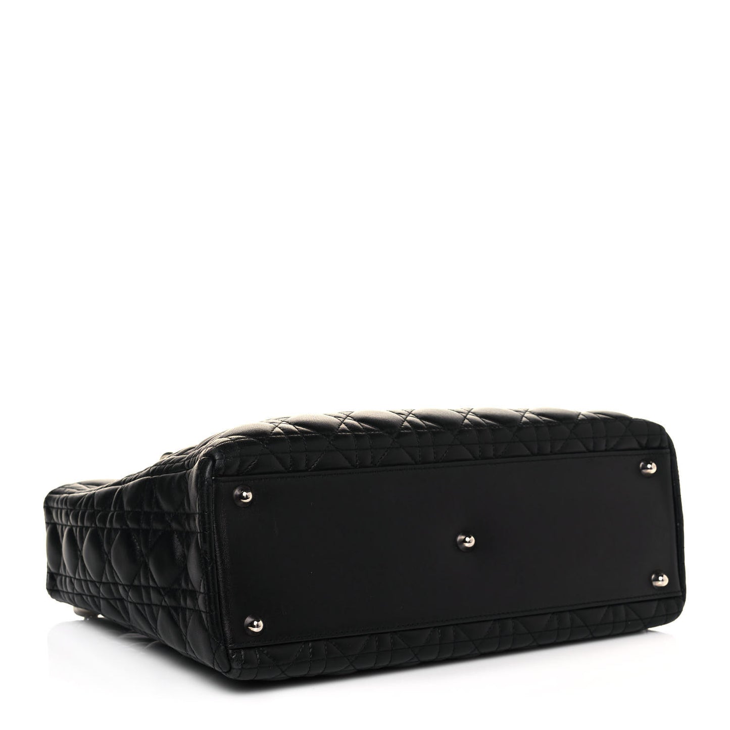 Lambskin Cannage Large Lady Dior Black