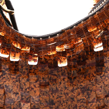 Fendi Sequin Paillettes Shiny Nappa Nano Fendigraphy Hobo Charm Brown 8 of 11