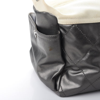 Chanel Coated Canvas Paris Biarritz Hobo Silver 12 of 15