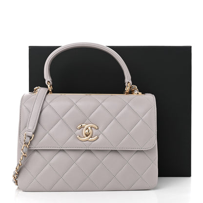 Chanel Lambskin Quilted Small Trendy CC Flap Dual Handle Bag Grey 11 of 11