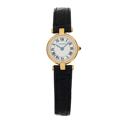 Cartier 18K Yellow Gold Alligator 26mm Vendome Quartz Watch 1 of 5