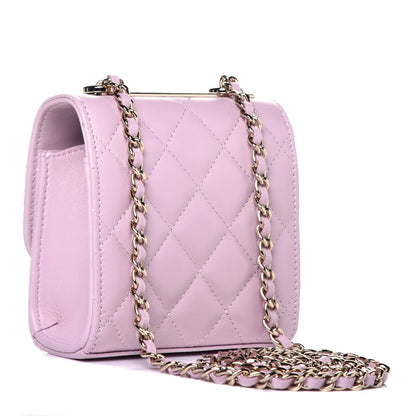 Chanel Lambskin Quilted Mini Trendy CC Clutch With Chain Light Pink 3 of 10