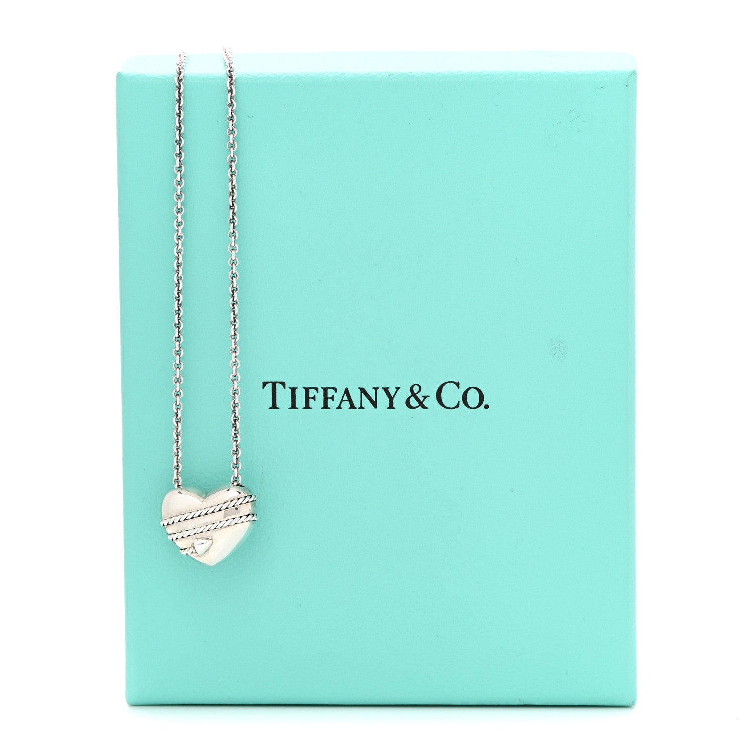 Tiffany Sterling Silver Heart Arrow Pendant Necklace 7 of 7