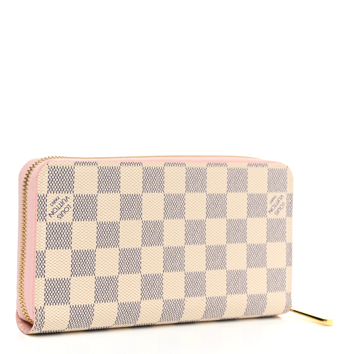 Damier Azur Zippy Wallet Rose Ballerine