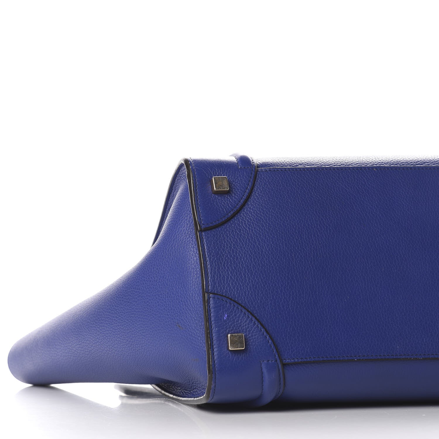 Celine Drummed Calfskin Mini Luggage Indigo 7 of 9