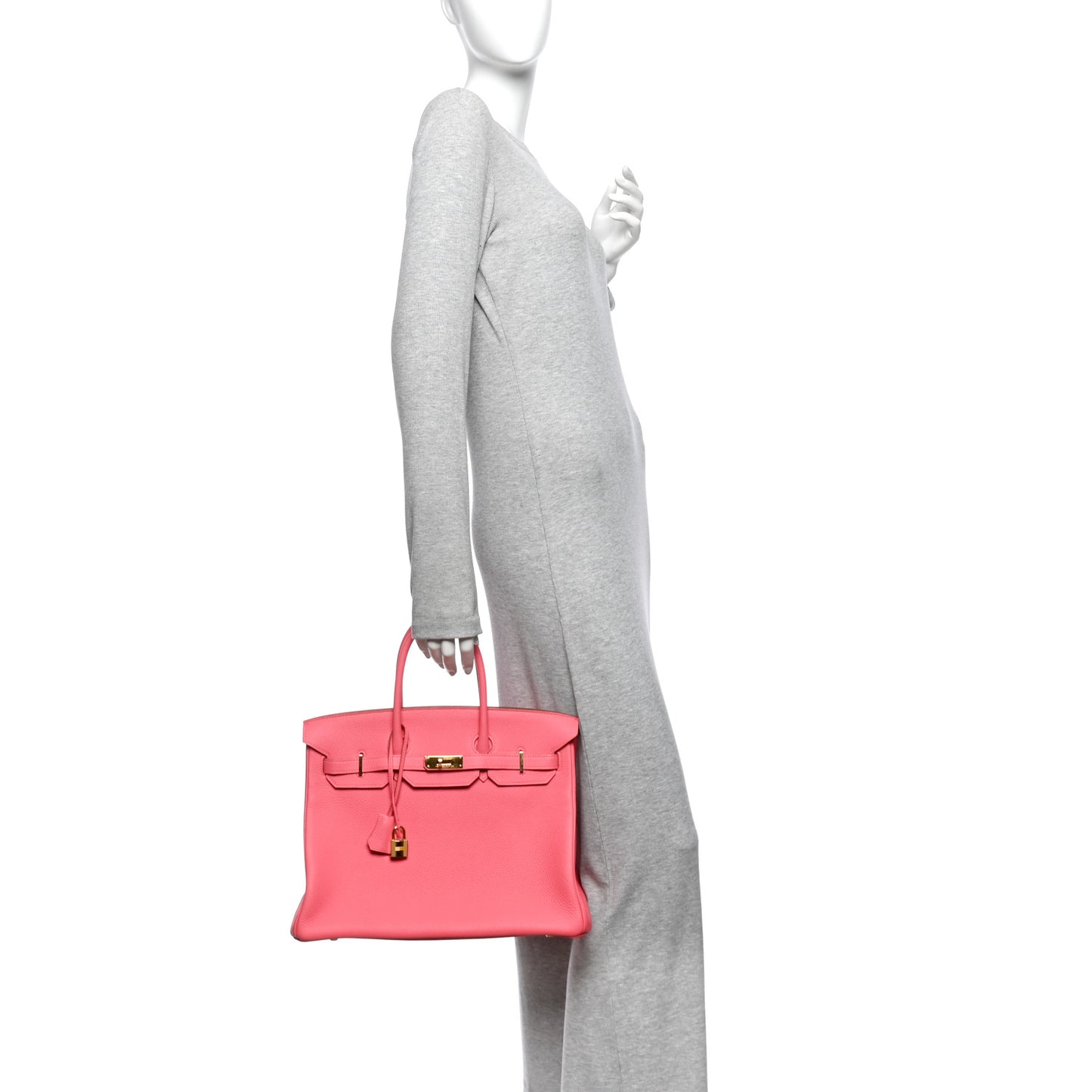 Togo Birkin 35 Rose Lipstick