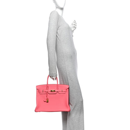 Hermes Togo Birkin 35 Rose Lipstick 2 of 10