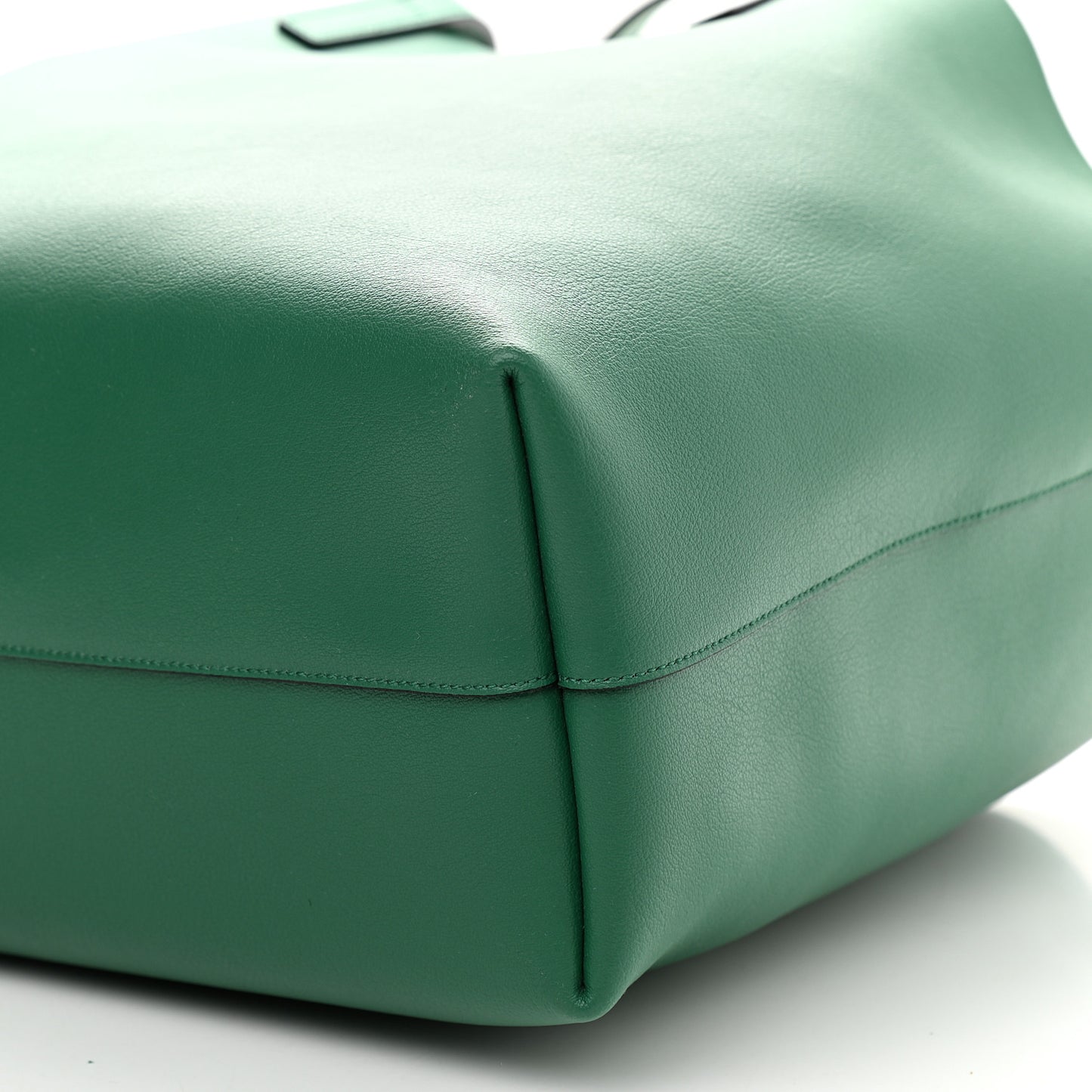 Calfskin Large Shopping Tote Emerald Green