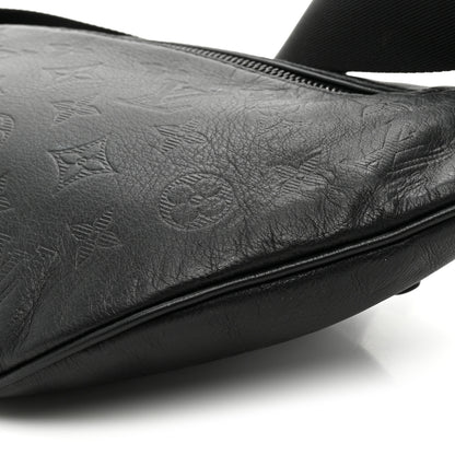 Louis Vuitton Calfskin Monogram Shadow Discovery Bumbag Black 7 of 10