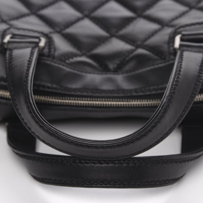 Chanel Calfskin Quilted Top Handle Bag Black 11 of 14