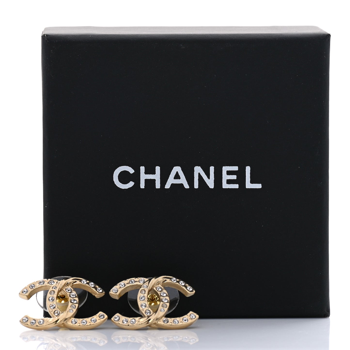 Crystal Twist CC Earrings Gold