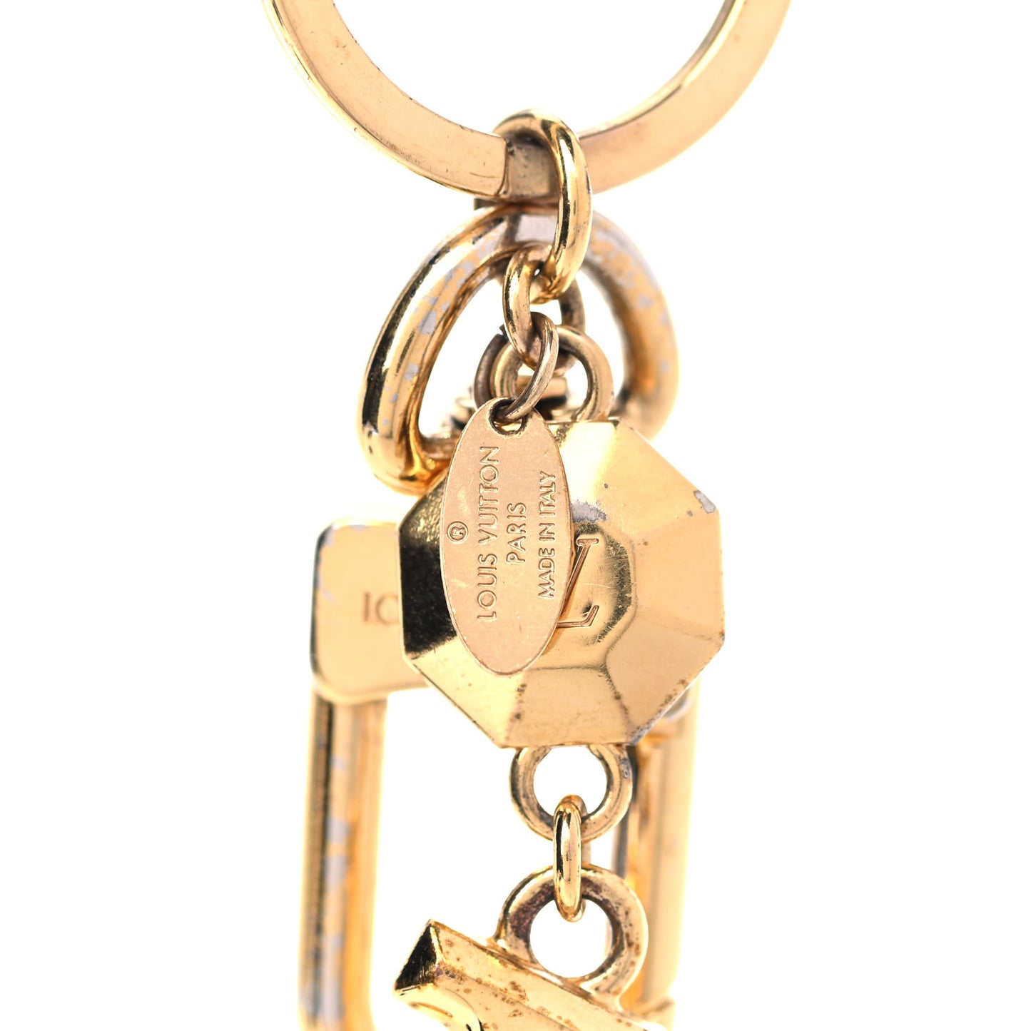 LV Facettes Bag Charm Key Holder Gold