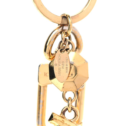 Louis Vuitton LV Facettes Bag Charm Key Holder Gold 4 of 6