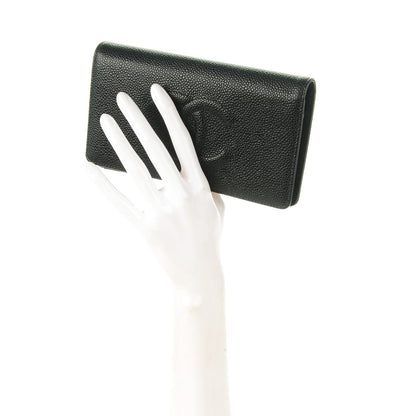 Chanel Caviar Timeless CC Yen Wallet Black 2 of 8