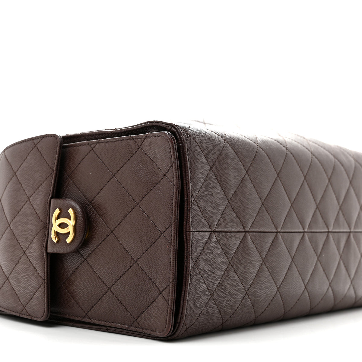 Caviar Quilted Medium Chanel 25 Handbag Dark Brown
