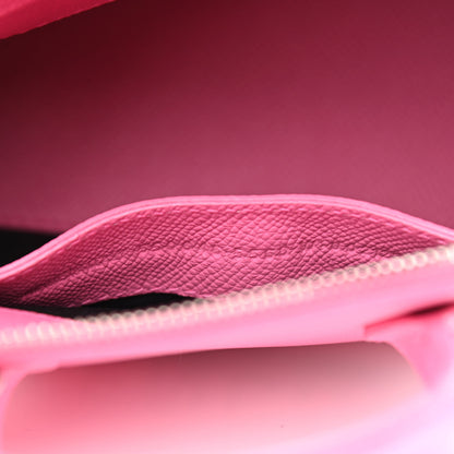 Balenciaga Signature Grained Calfskin Logo XXS Ville Top Handle Bag Rose Bubblegum Black 7 of 10