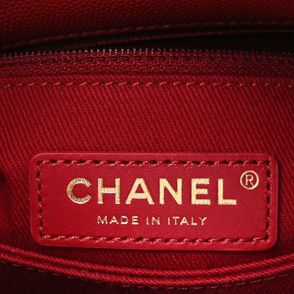 Chanel Caviar Lizard Embossed Quilted Mini Coco Handle Flap Red 6 of 10