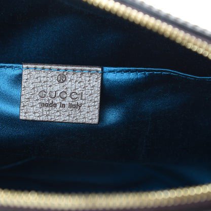 Gucci GG Supreme Monogram Textured Dollar Calfskin Web Small Ophidia Dome Shoulder Bag Beige Ebony New Acero 6 of 10