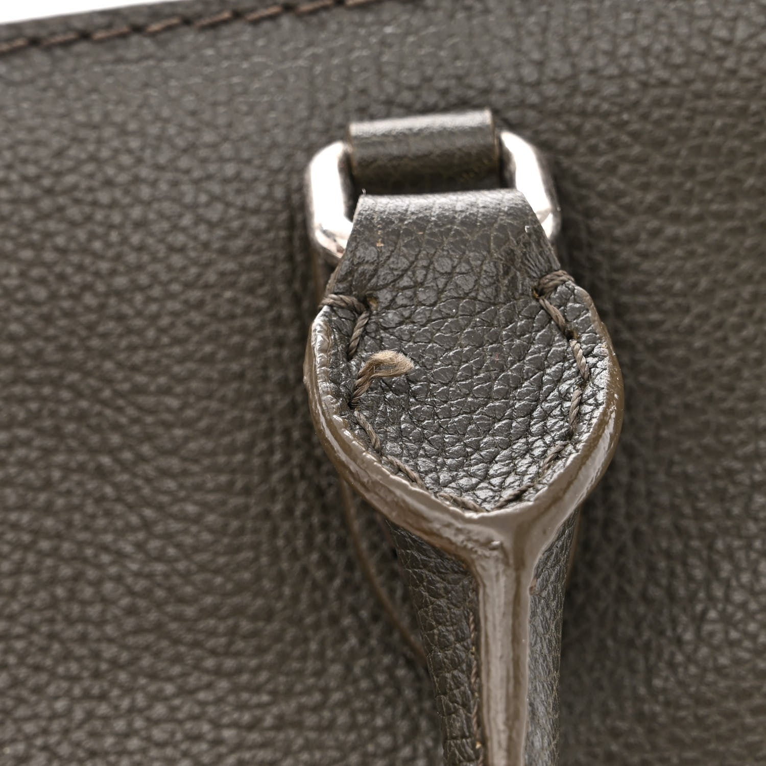 Alexander McQueen Pebbled Calfskin Small Skull Padlock Zip Around Tote Military Green 15 of 16