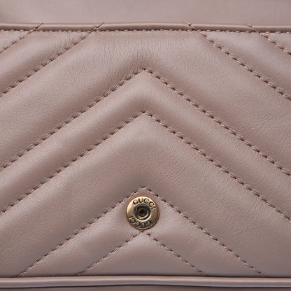 Gucci Calfskin Matelasse Super Mini GG Marmont Shoulder Bag Porcelain Rose 12 of 12