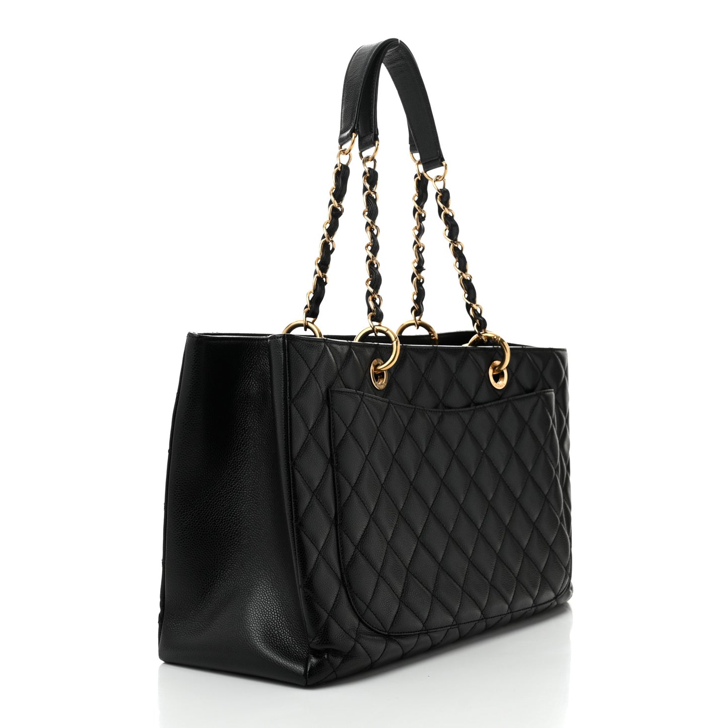 Caviar Quilted XL Grand Shopping Tote GST Black