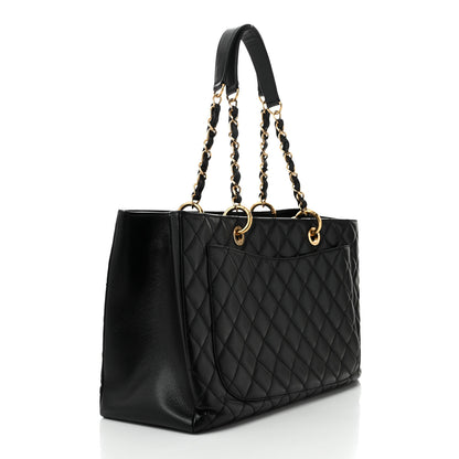 Chanel Caviar Quilted XL Grand Shopping Tote GST Black 3 of 10