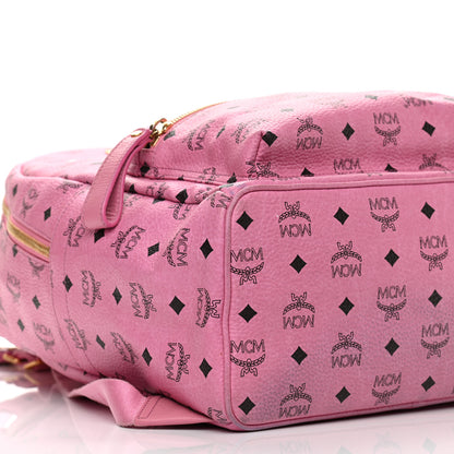 MCM Visetos Medium Sprinkle Stud Stark Backpack Pink 9 of 10