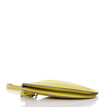 Hermes Chevre Mysore Tutti Frutti Citron Clutch Lime 4 of 9