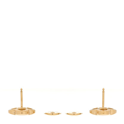 Van Cleef & Arpels 18K Yellow Gold Mother of Pearl Pure Alhambra Earrings 3 of 5